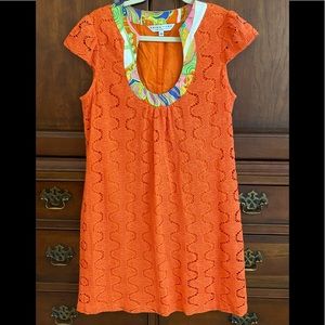 Trina Turk Crochet Knit Dress